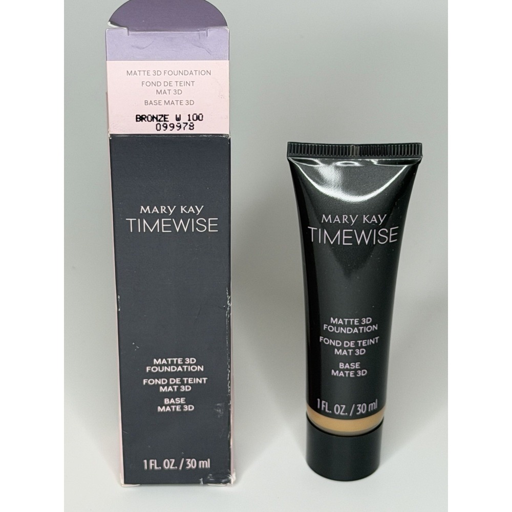Mary Kay Timewise Matte 3D Foundation Bronze W 100 NIB 099978 New In Box